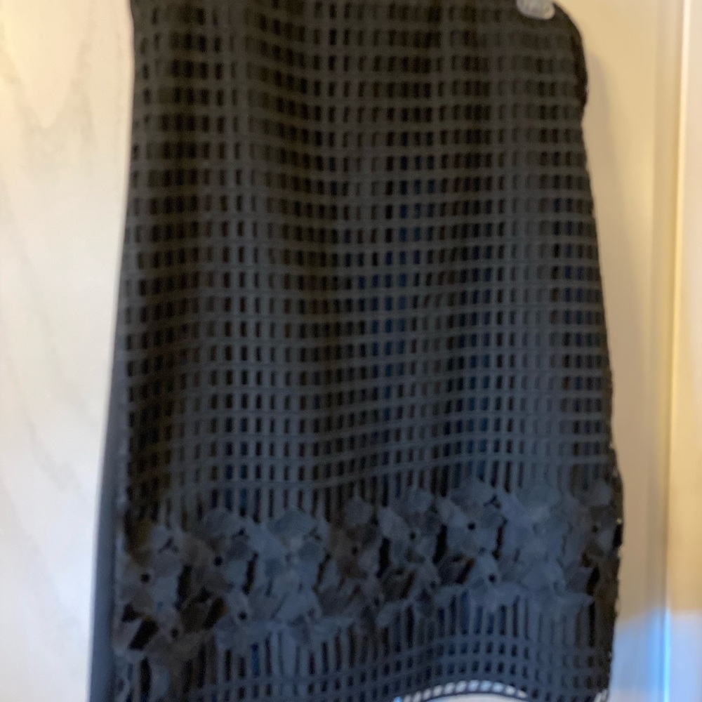 Eloquii Patterned Black Skirt